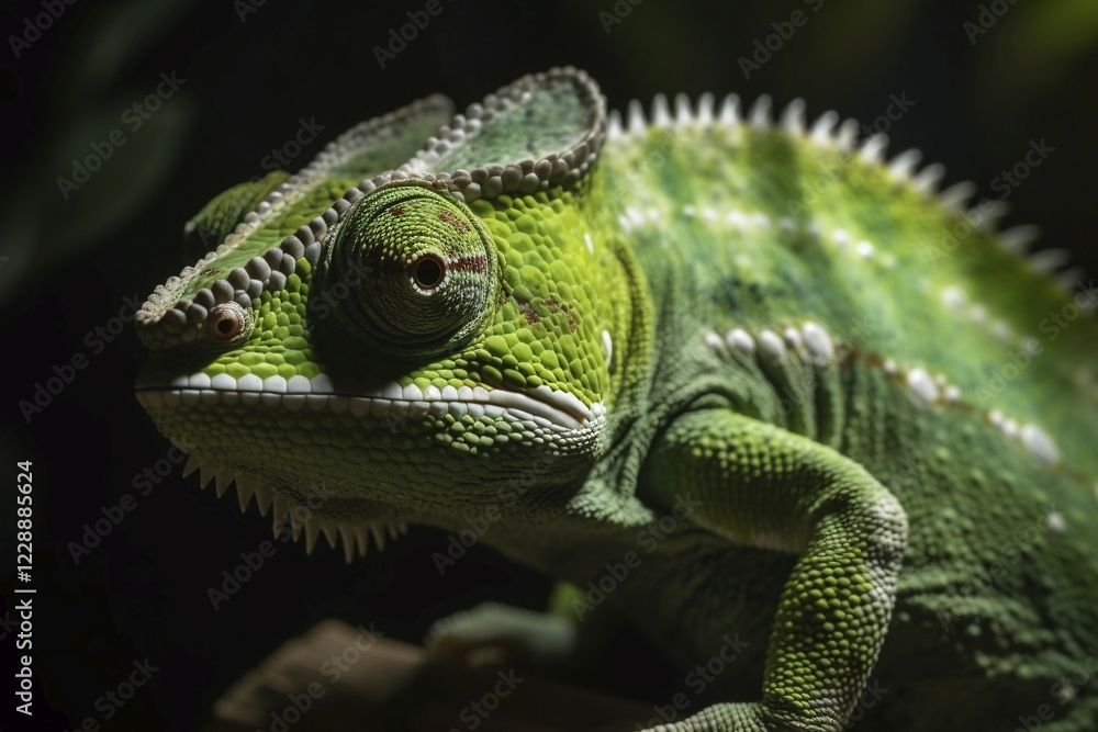 Green chameleon. KI generiert, generiert AI generated Green chameleon. KI generiert, generiert AI generated