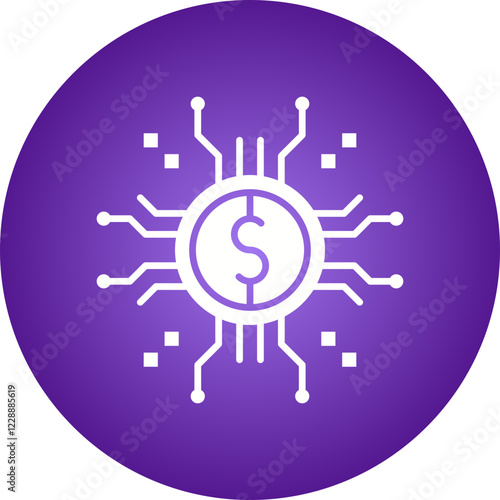 Digital Currency icon single vector illustration