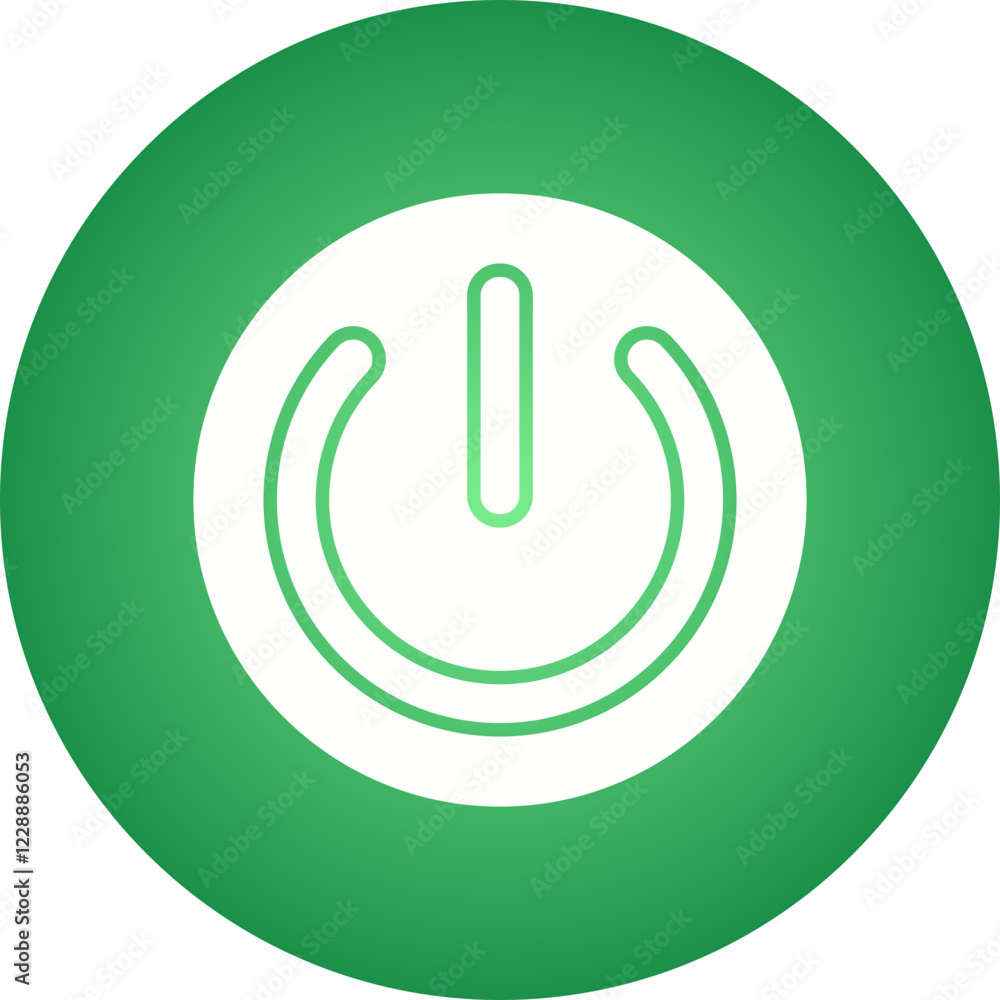 Power Button icon single vector illustration Power Button icon single vector illustration