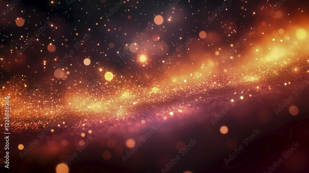 Fototapeta premium Luminous orange and red particles creating a glowing abstract scene, AI generated