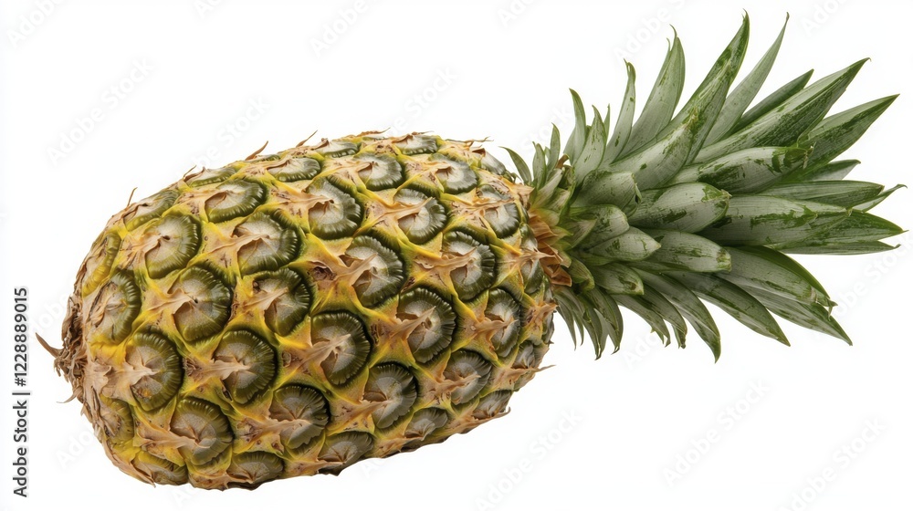 Ripe Pineapple Isolated on White Background Close Up Studio Shot Ripe Pineapple Isolated on White Background Close Up Studio Shot