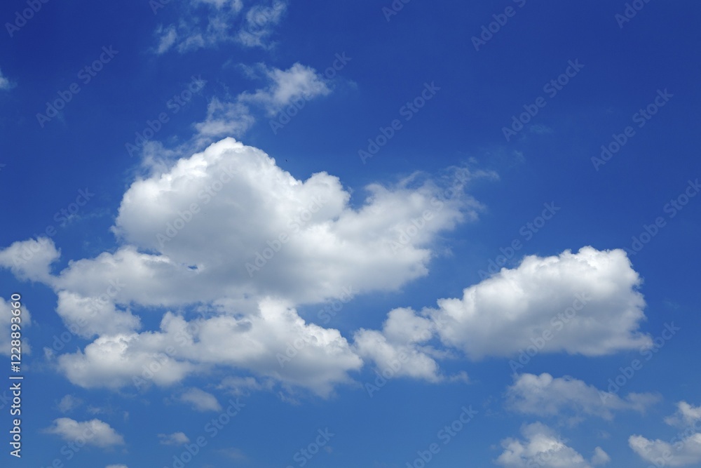 Clouds in the blue sky, Baden-Württemberg, Germany, Europe Clouds in the blue sky, Baden-Württemberg, Germany, Europe