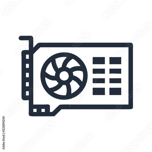 Graphic Card Vector Icon Design