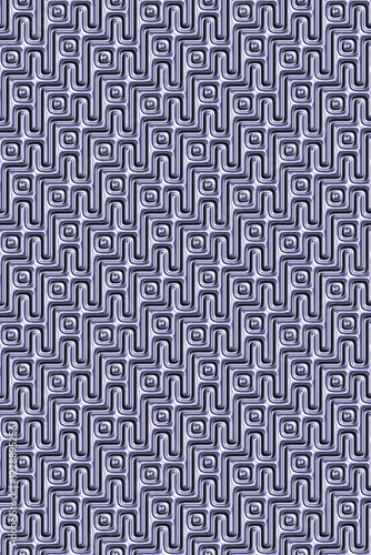 Fototapeta Naklejka Na Ścianę i Meble -  3D effect seamless background, metallic wallpaper decoration pattern