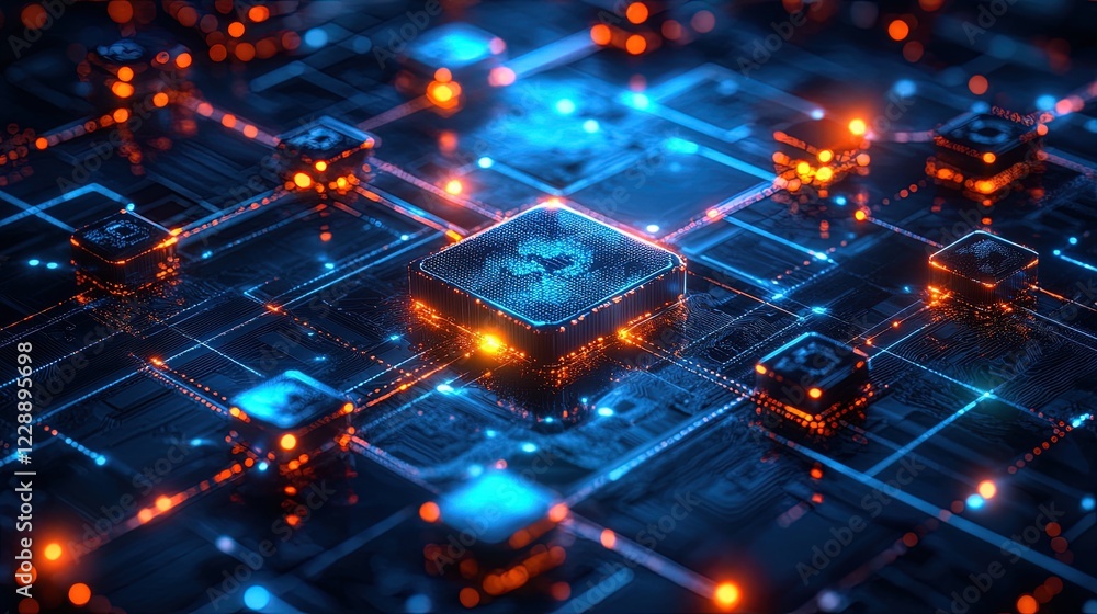 Vibrant blockchain ecosystem with multiple glowing layers, symbolizing security and data flow Vibrant blockchain ecosystem with multiple glowing layers, symbolizing security and data flow