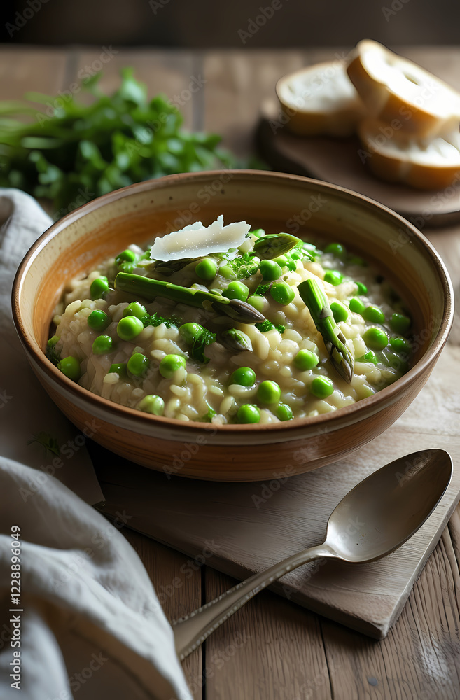 Creamy Pea And Asparagus Risotto With Fresh Herbs Creamy Pea And Asparagus Risotto With Fresh Herbs