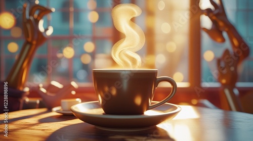 cup of coffee on the table