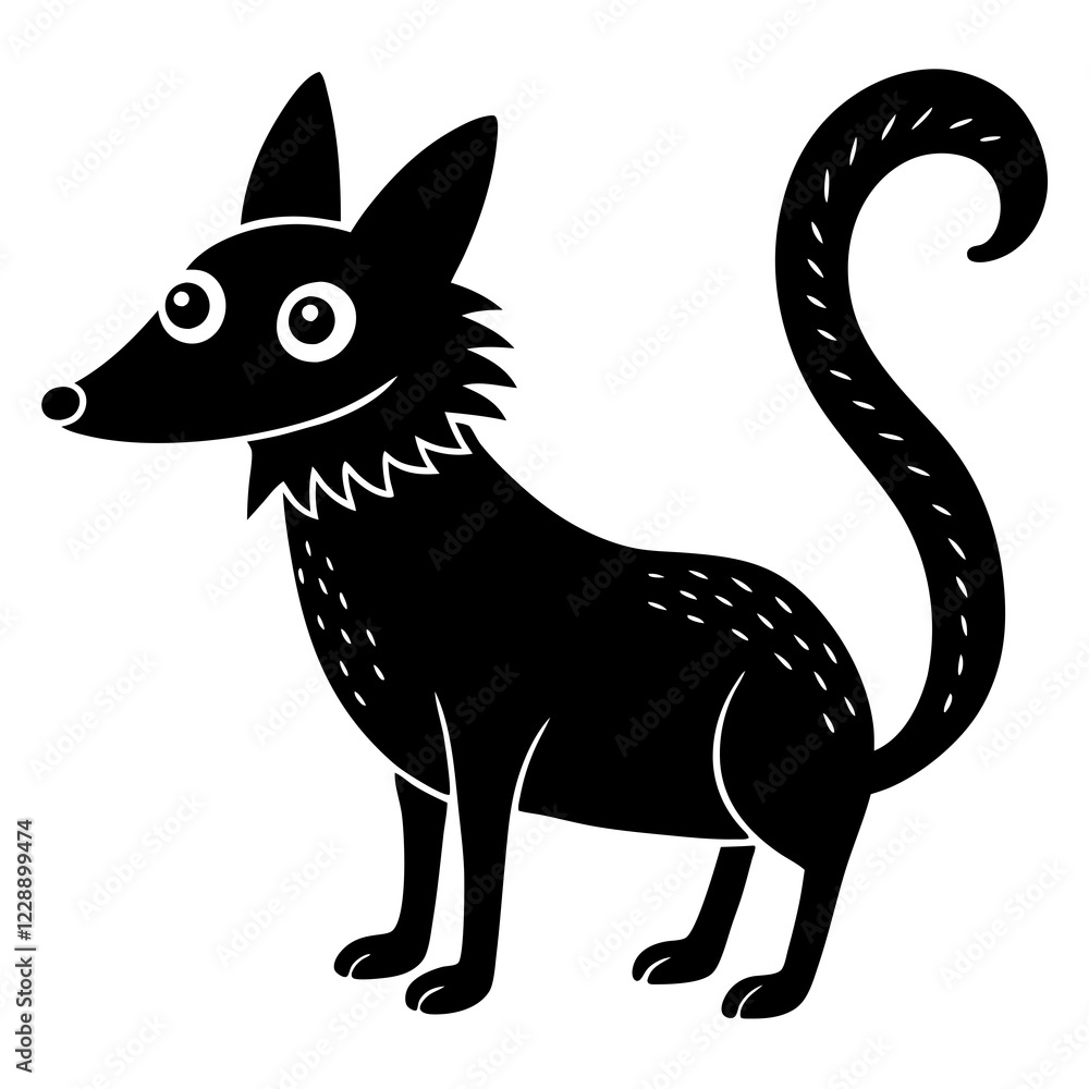 Fototapeta premium funny Animal silhouette vector illustration