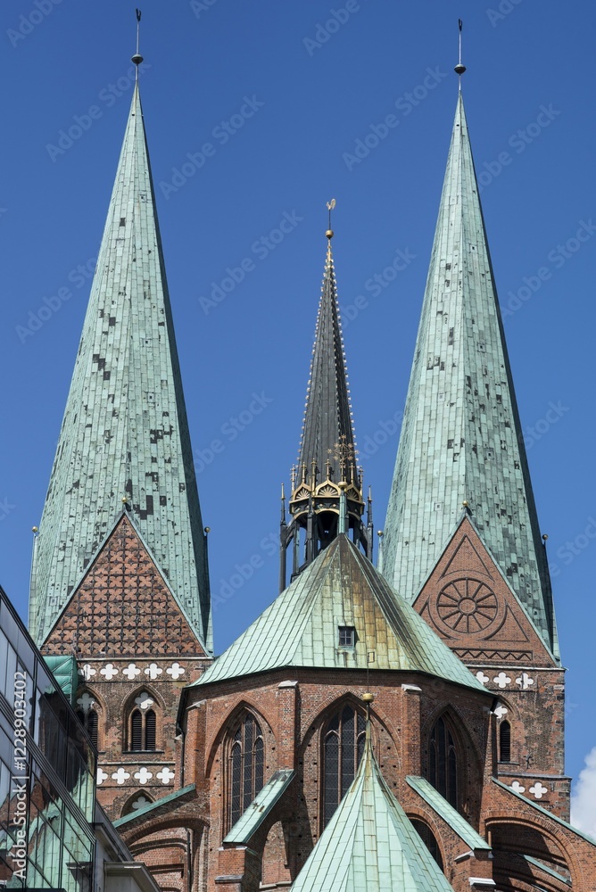 Marienkirche, built between 1277 and 1351, Lübeck, Schleswig-Holstein, Germany, Europe Marienkirche, built between 1277 and 1351, Lübeck, Schleswig-Holstein, Germany, Europe