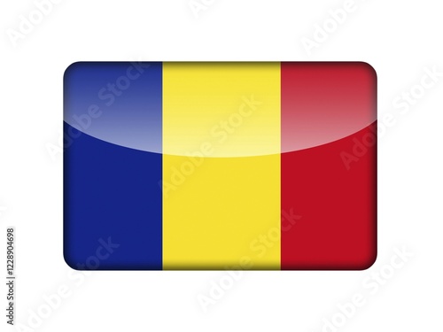 Free Download The Romania flag in the form of a glossy icon - GFXLoad