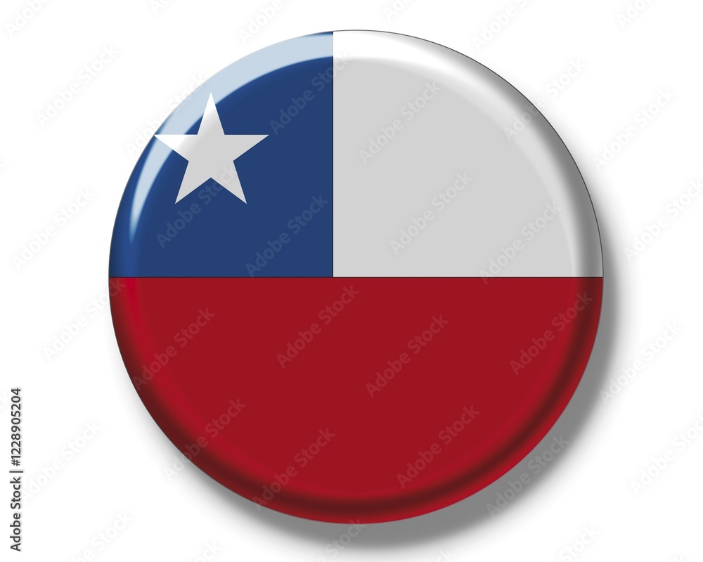 Button, flag of Chile Button, flag of Chile