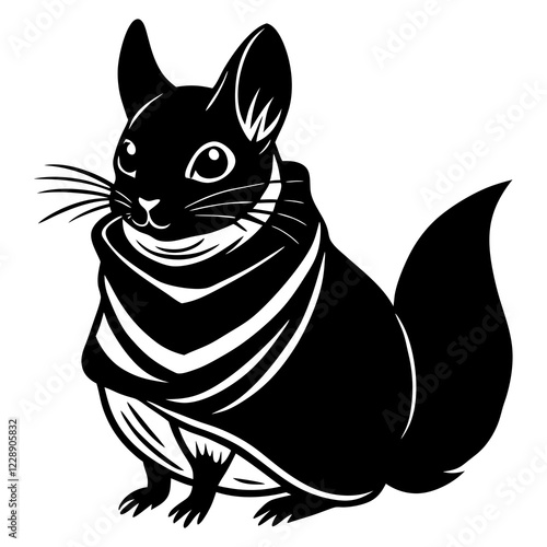 chinchilla silhouette vector illustration 