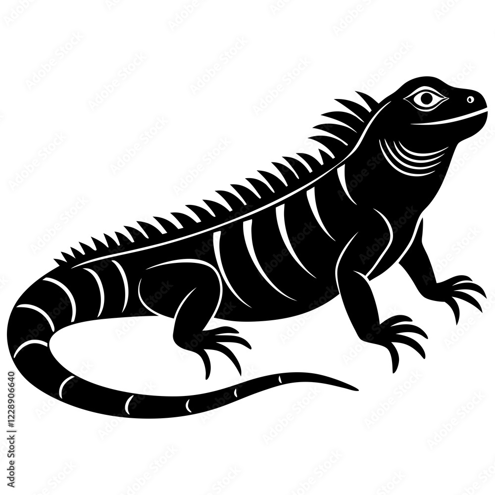 warble iguana silhouette vector illustration warble iguana silhouette vector illustration
