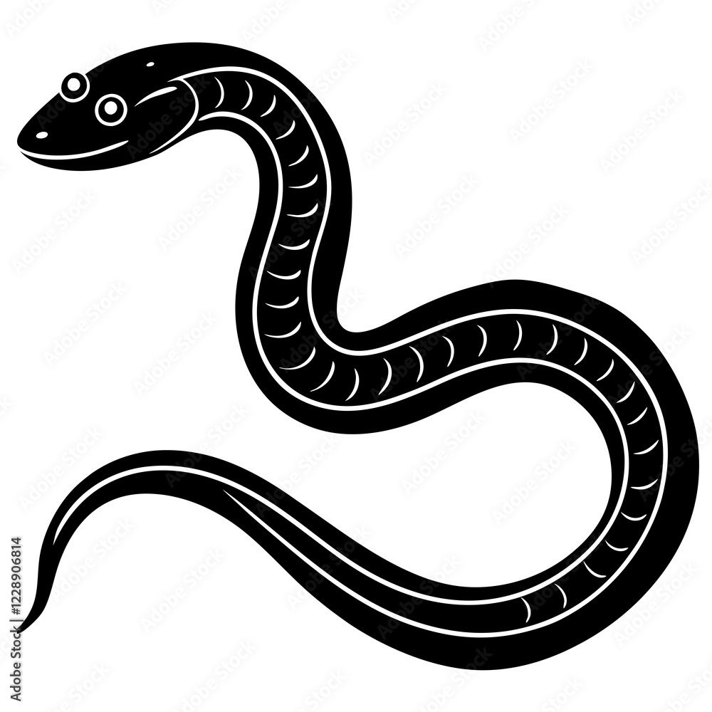 Obraz premium slitherblop silhouette vector illustration 