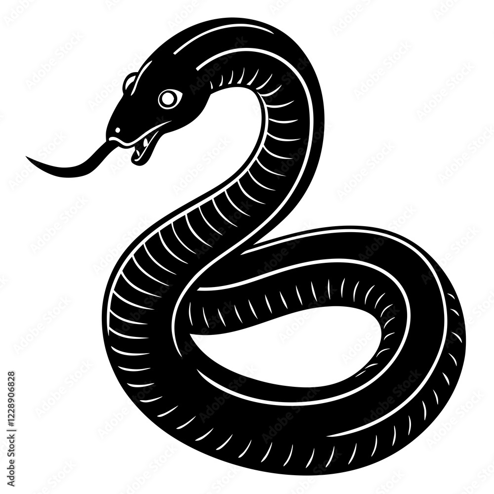 Fototapeta premium slitherblop silhouette vector illustration 