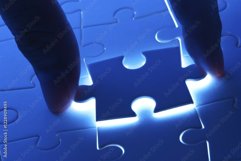 Pick puzzle piece with mystery back light Pick puzzle piece with mystery back light