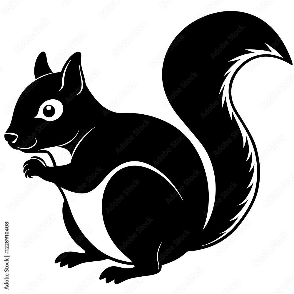 chipmunk silhouette vector illustration chipmunk silhouette vector illustration