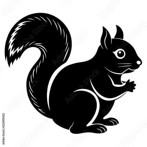 chipmunk silhouette vector illustration