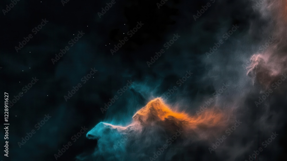 Cosmic Nebula: A Celestial Dance of Hues and Dust Cosmic Nebula: A Celestial Dance of Hues and Dust