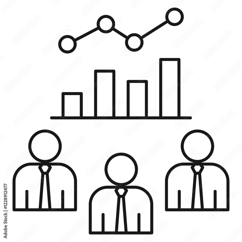 Sales Team icon on white background Sales Team icon on white background