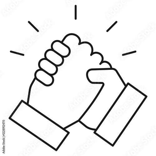 Support icon on white background