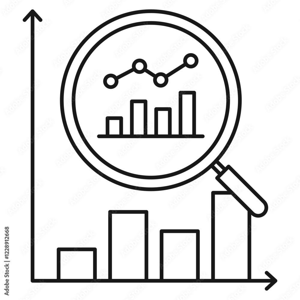 Forecasting icon on white background Forecasting icon on white background