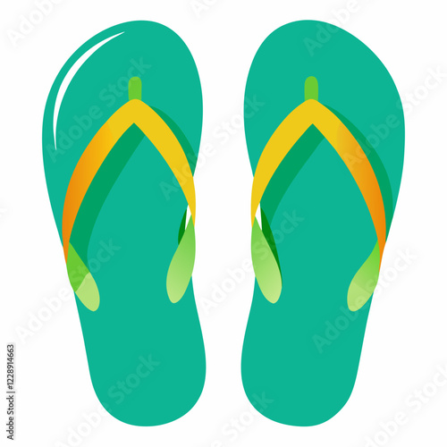  Flip Flop vector icon on white background.