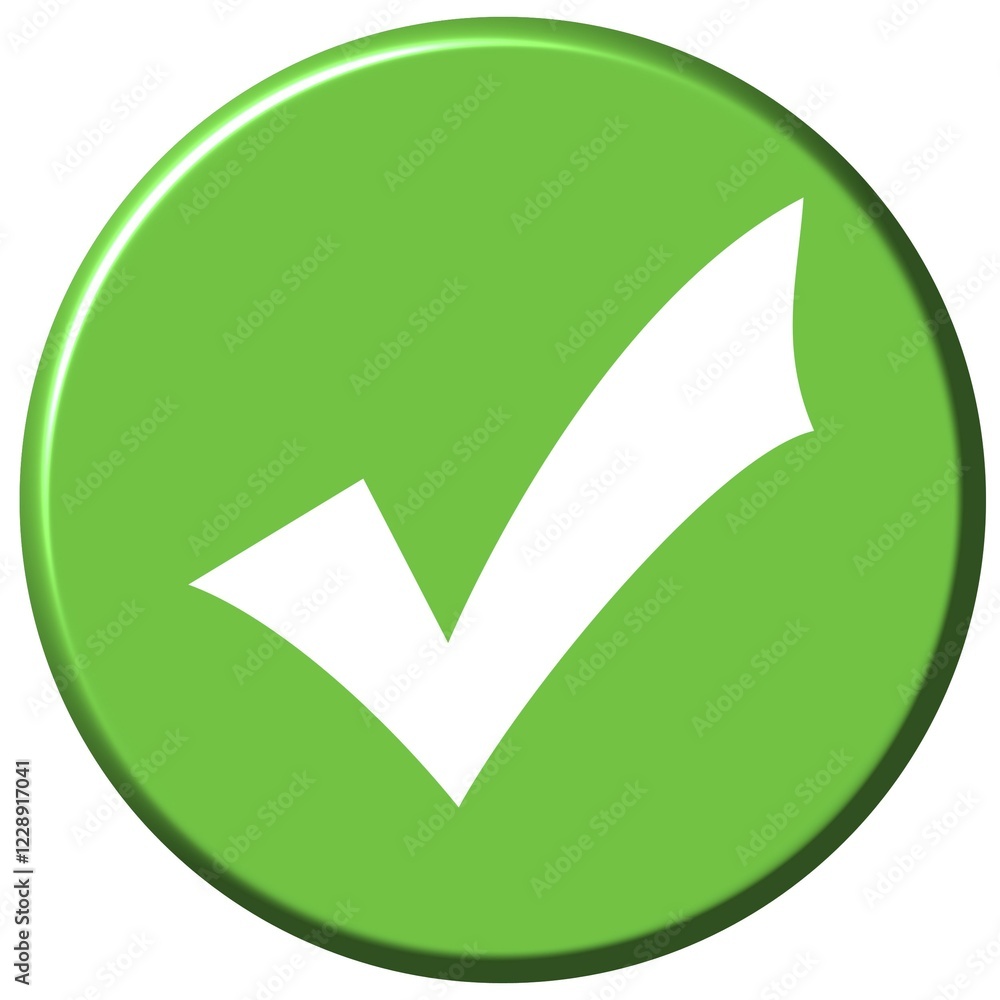 3d ok button isolated in white 3d ok button isolated in white