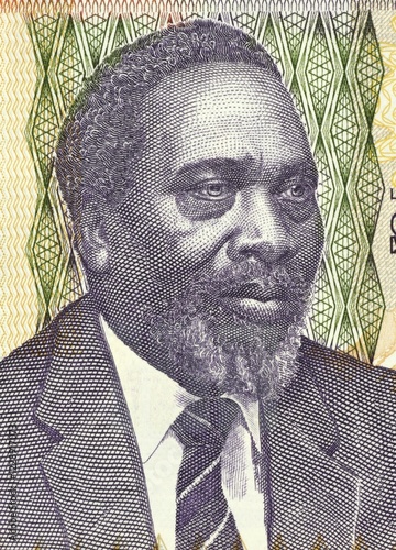 Jomo Kenyatta on 100 Shilingi 2006 Banknote from Kenya. First prime minister (1963-1964) and president (1964-1978) of Kenya photo