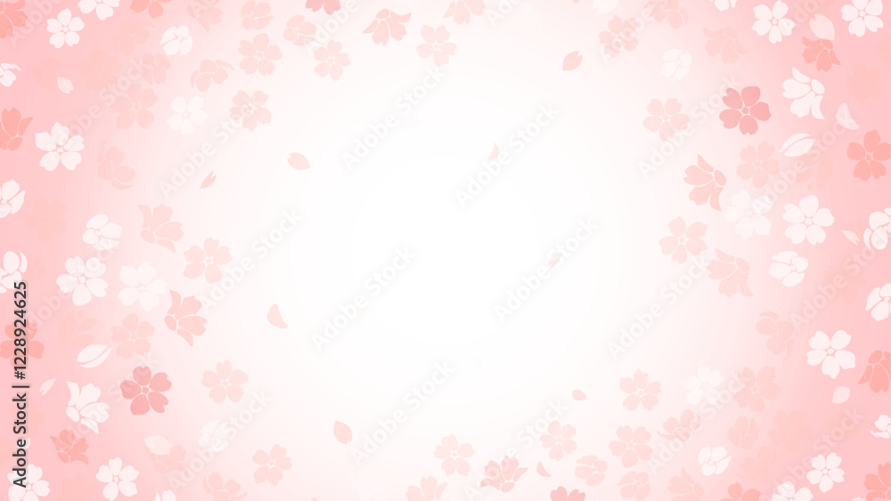 桜が満開の華やか春背景 桜が満開の華やか春背景