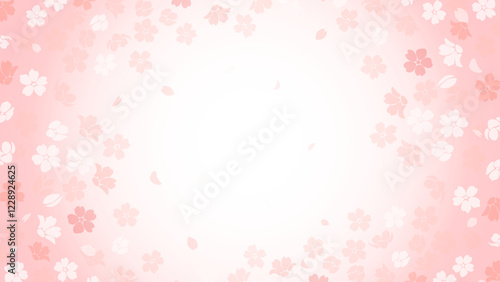 桜が満開の華やか春背景