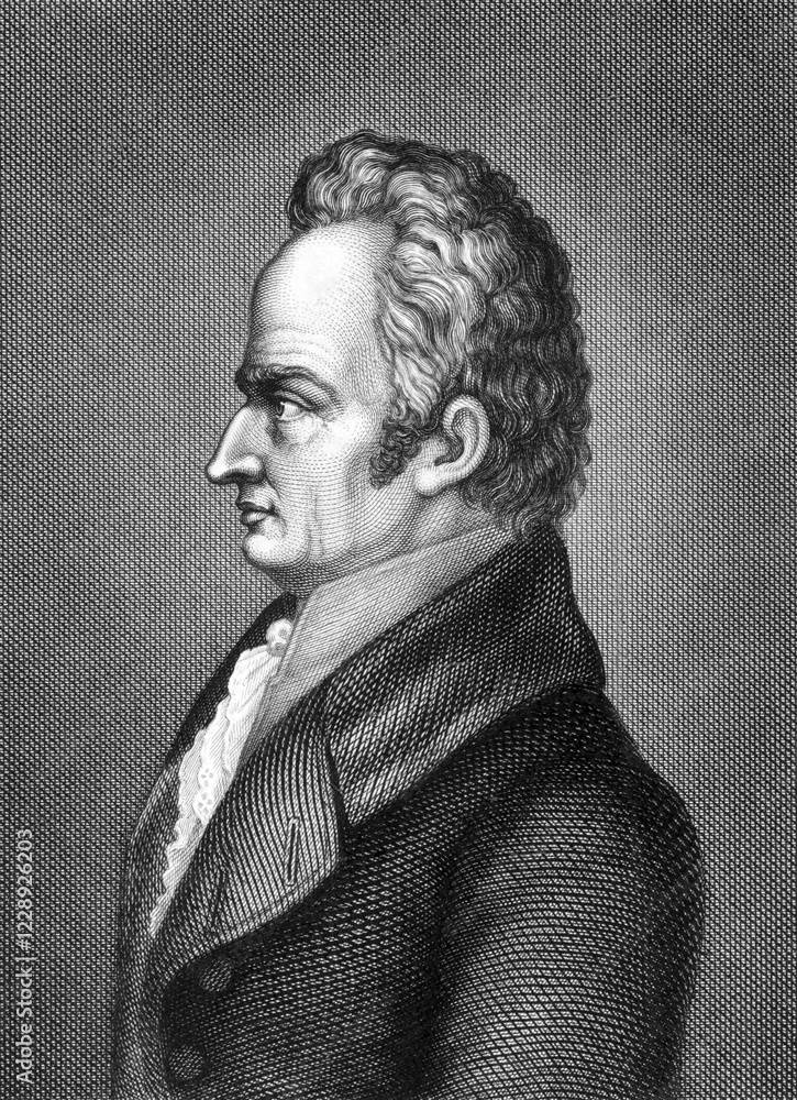 Obraz premium Isambard Kingdom Brunel (1806-1859) on engraving from 1859. English mechanical and civil engineer. Engraved by G.Metzeroth and published in Meyers Konversations-Lexikon, Germany, 1859, Europe