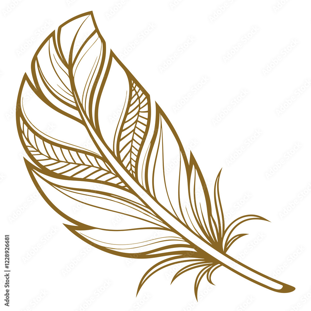 Fototapeta premium feather isolated on white