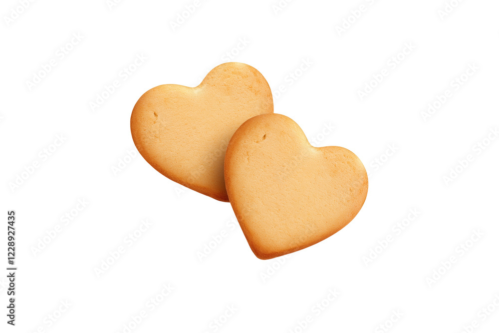 Obraz premium heart shaped cookie isolated on transparent background Generative Ai.