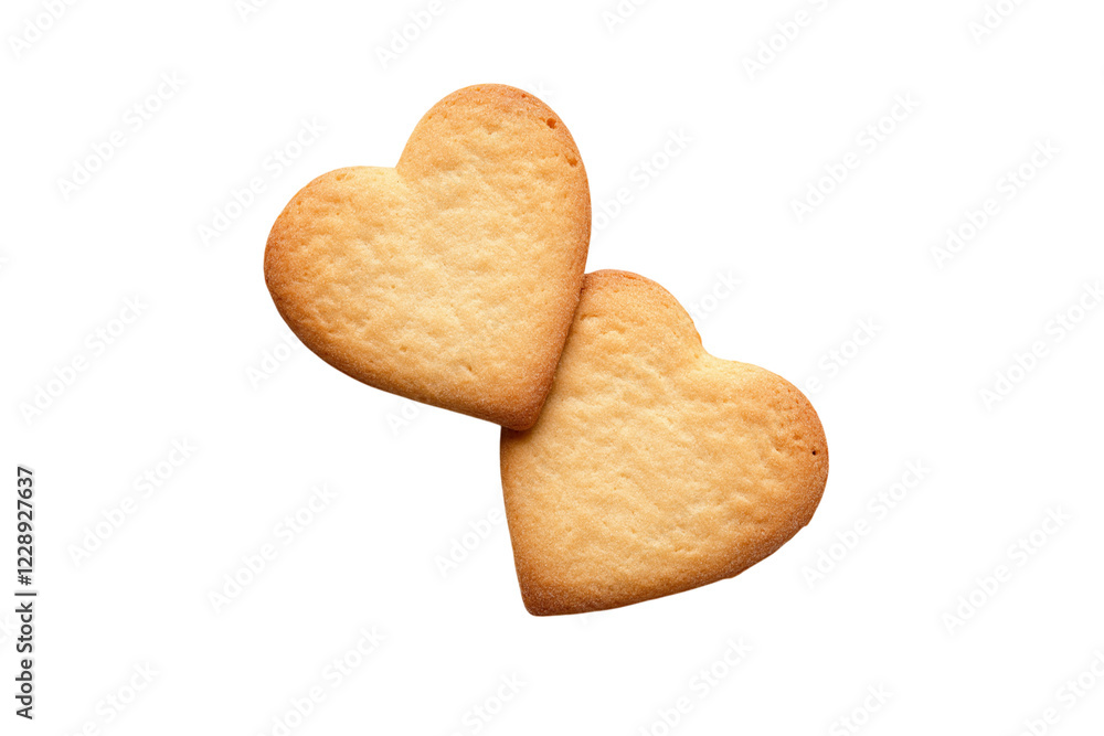 Obraz premium heart shaped cookie isolated on transparent background Generative Ai.