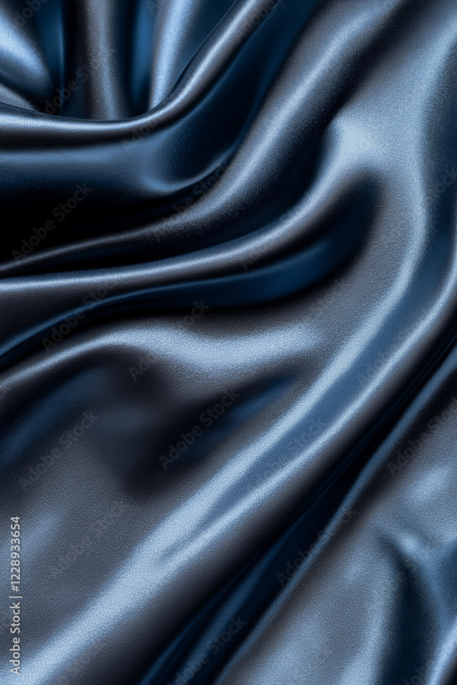 Fototapeta premium Exquisite steel blue, slate blue, charcoal Gray material with smooth wavy texture 