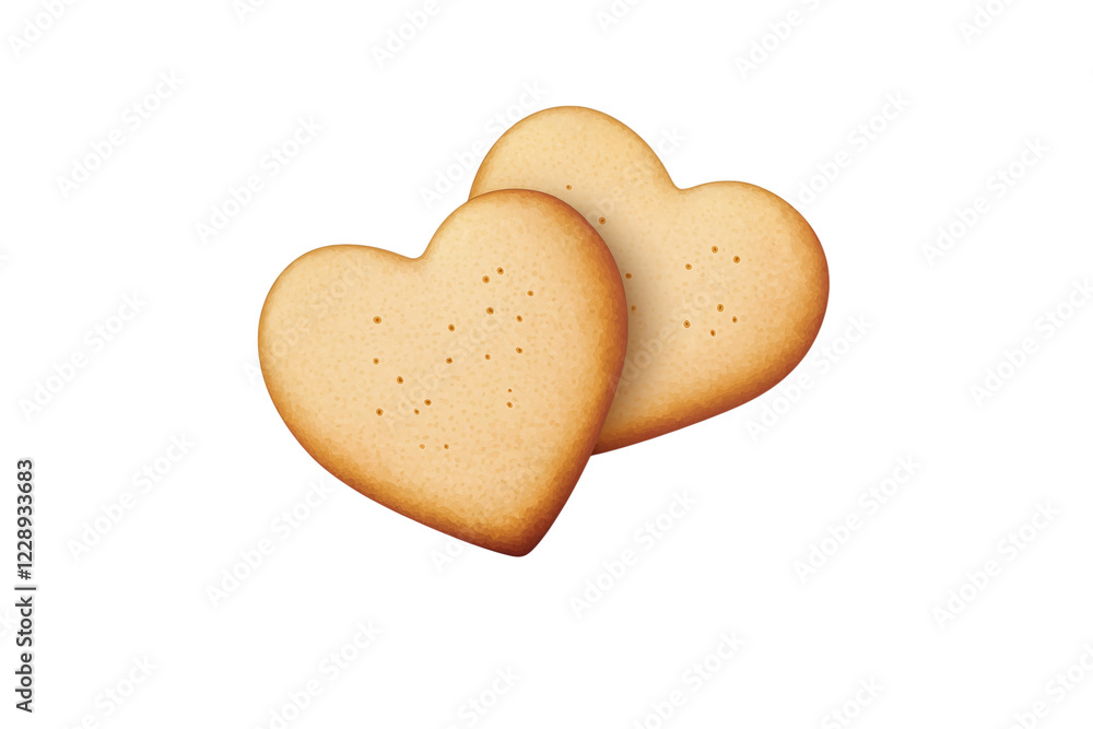 Fototapeta premium heart shaped cookie isolated on transparent background Generative Ai.
