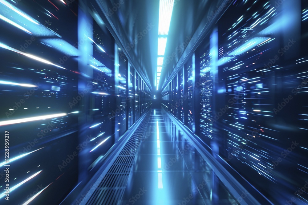 custom made wallpaper toronto digitalAbstract digital data transfer concept background. Generative Ai, AI generated