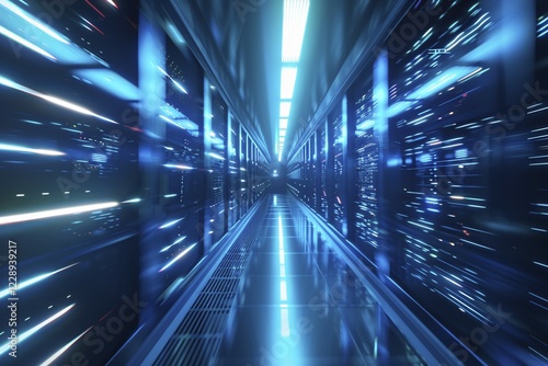 Wallpaper Mural Abstract digital data transfer concept background. Generative Ai, AI generated Torontodigital.ca