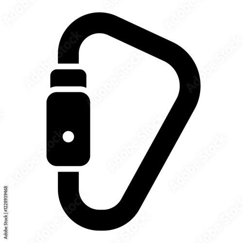 Carabiner glyph icon