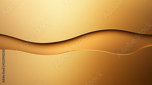 Luminous Gold Wave: A Metallic Flowing Background