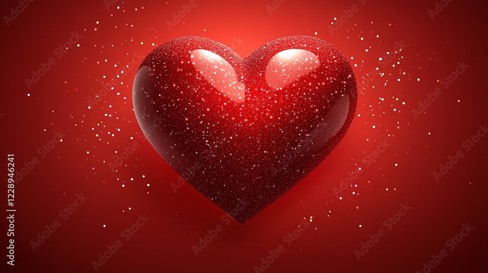 A red heartshaped object on a table suitable for various romantic themes A red heartshaped object on a table suitable for various romantic themes