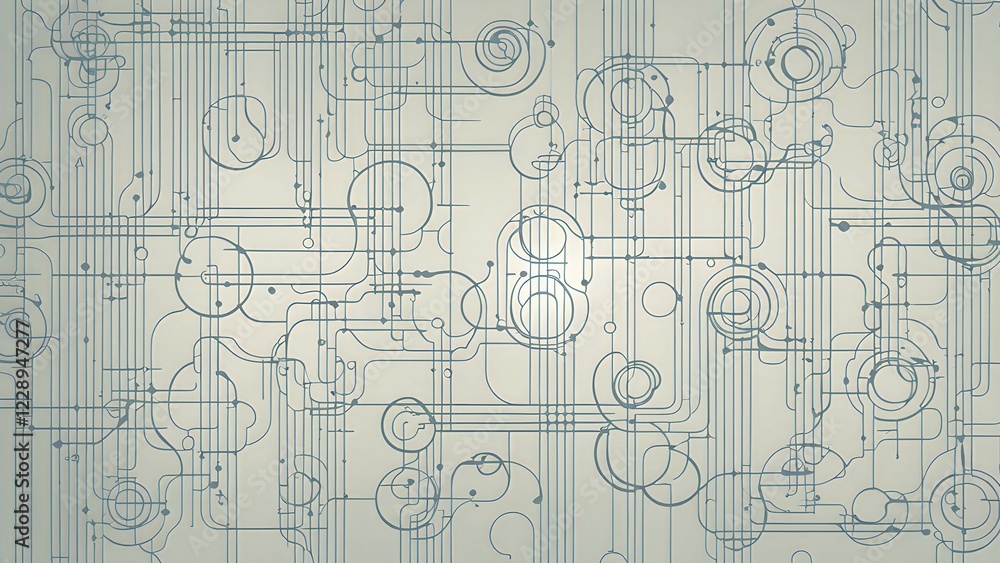 Minimalist illustration, abstract wallpaper as symbol for technical and geometric objects, AI generated Minimalist illustration, abstract wallpaper as symbol for technical and geometric objects, AI generated
