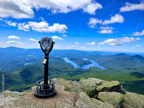 Whiteface Mountain above Lake Placid, New York in the Adirondacks