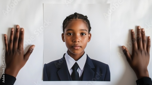 Wallpaper Mural Missing African American girl. A parent reminisces their lost kid. Missed child. Black preteen in school uniform. Memory. Remember Torontodigital.ca