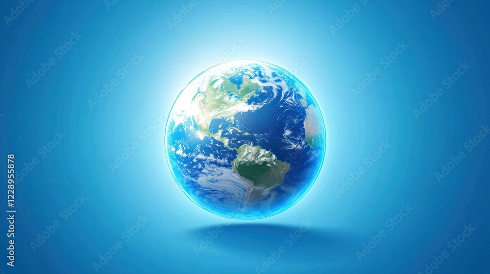 A sleek Earth globe with glowing blue belt lines circling dynamically, set against a smooth blue gradient background, perfect for news visuals. A sleek Earth globe with glowing blue belt lines circling dynamically, set against a smooth blue gradient background, perfect for news visuals.