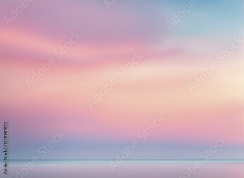 Obraz na płótnie Peaceful pastel sky with a smooth pink and blue gradient, AI generated w salonie