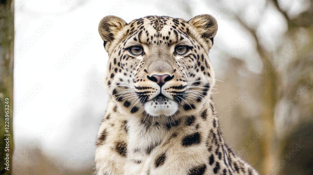 Fototapeta premium Close-up portrait of an Amur leopard.