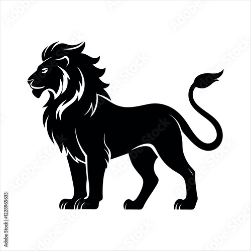the lion simple silhouette design