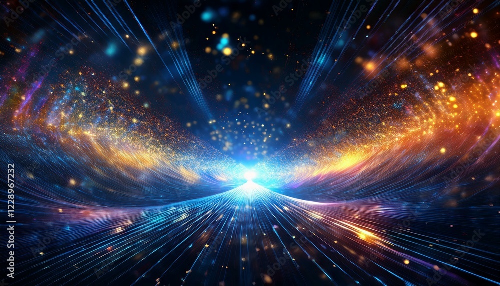 Quantum Technology Light Particles Background. abstract glow of particles Quantum Technology Light Particles Background. abstract glow of particles